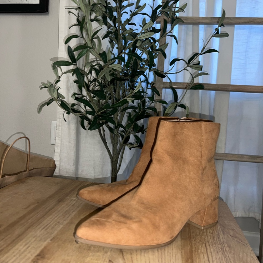 Target - Tan Suede Ankle Boots - Size 9